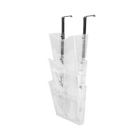 5 Star 3 Pocket Wall Literature Holder A4 Portrait with Wall Fixings and Hanging Bracket FS677534