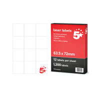 5 Star A4 Address and Parcel Labels 63.5x72mm Pack of 1200 FS679603
