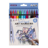 Icon Pkt.12 Dual Tipped Art Markers