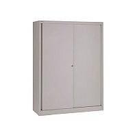 Bisley Sliding Door Cupboard 3 Dual Purpose Shelves Grey Bisley Sliding Door Cupboard 3 Dual Purpose Shelves Grey