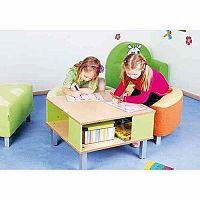 Premium Preschool Table With Shelf W650xL650xH400mm