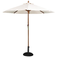 Bolero Round Parasol 2.5m Diameter Cream
