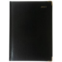 Collins Manager Diary Day Per Page Appointment Black 2023 1200V