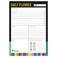Collins Edge Rainbow Daily Planner Desk Pad 60 Sheets A5 ED15U1.99 Collins Edge Rainbow Daily Planner Desk Pad 60 Sheets A5 ED15U1.99