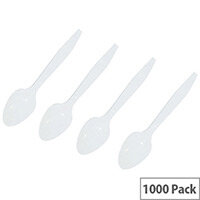 Caterpack Disposable Cutlery White Plastic Teaspoons Pack of 1000 Ry03840 Caterpack Disposable Cutlery White Plastic Teaspoons Pack of 1000 Ry03840