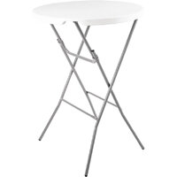 Bolero Round Poseur Folding Table White 800mm (Single)