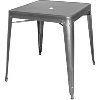 Bolero Bistro Square Steel Table Gun Metal 668mm