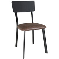 Bolero Metal & PU Side Chairs Vintage Mocha (Pack 4)