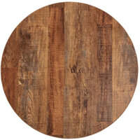 Bolero Pre-Drilled Round Table Top Urban Dark 600mm