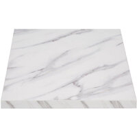 Bolero Pre-Drilled Square Table Top Marble Effect 600mm