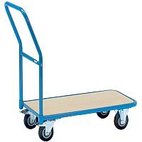 VFM Economy Store Room Platform Trolley 200kg Capacity Blue/Brown 357363 VFM Economy Store Room Platform Trolley 200kg Capacity Blue/Brown 357363