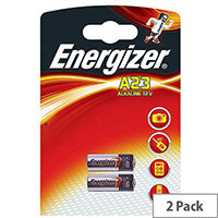 Energizer A23/E23A 12 Volt Alkaline Battery Pack Of 2 - Capacity of 55mAh - Suitable for Headsets, Toys, Electronics, Medical Devices & More Energizer A23/E23A 12 Volt Alkaline Battery Pack Of 2 - Capacity of 55mAh - Suitable for Headsets, Toys, Electronics, Medical Devices & More