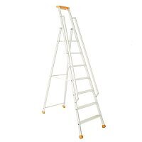 Aluminium 8 Tread Eurostep Double Handrail Steps Platform Height 1.76M Capacity 150Kg 315419