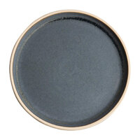 Olympia Canvas Flat Round Plate Blue Granite - 250mm 9 8/10" (Box 6)