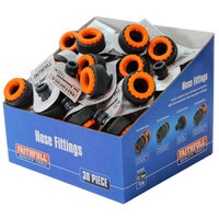 Faithfull Plastic Tap Hose Connector 1/2 & 3/4in (Box 30)
