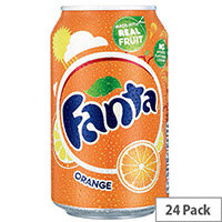 Fanta Sparkling Orange Fruit Drink 330ml Can (Pack of 24) A00769 Fanta Sparkling Orange Fruit Drink 330ml Can (Pack of 24) A00769