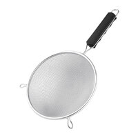 Vogue Double Mesh Sieve Black Handle - 200mm 8"