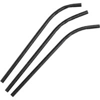 Fiesta Compostable Individually Wrapped Bendy Paper Straws Black (Pack of 250)