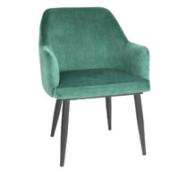 Bolero Lia Velvet Effect Chairs Dark Green (Set of 2)