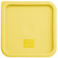 Hygiplas Square Food Storage Container Lid Yellow Medium