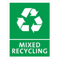 Jantex Slim Bin Mixed Recycling Label Single Pack