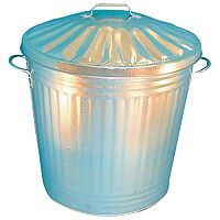 Galvanised Dustbin with Lid 90 Litre - Manufactured from galvanised steel - Comes complete with a matching lid - Ideal for heavy duty waste and horticultural disposal