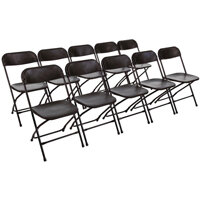 Bolero PP Folding Chairs Black (Pack of 10)