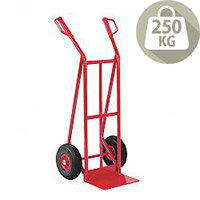 General Purpose Hand Truck Foam Tyres Red Puncture Proof Capacity 250Kg 308075