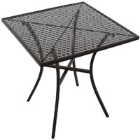 Bolero Black Steel Patterned Square Bistro Table 700mm