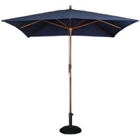 Bolero Square Double Pulley Parasol 2.5m Diameter Navy Blue