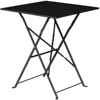 Bolero Black Square Pavement Style Steel Table