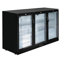 Polar G-Series Back Bar Cooler with Triple Hinged Doors Black 850mm