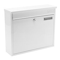 Burg Wachter  Swale MB26 White Galvanized Steel Post Box H310 xW362xD112mm