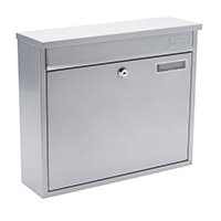 Burg Wachter  Swale MB26 Silver Galvanized Steel Post Box H310 xW362xD112mm