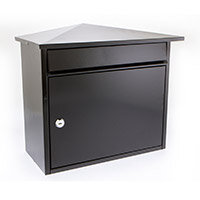 Burg Wachter  Mersey MB15 Black Galvanized Steel Post Box H347 xW390xD206mm