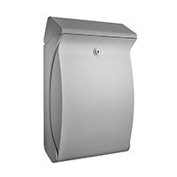 Burg Wachter  Premium Silver Wall-Mounted Plastic Post Box H419 x W271 x D129 mm