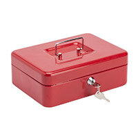 Burg Wachter  Cash Box 10" Red Key Lock H90 x W250 x D180mm