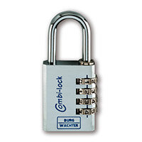Burg Wachter  Combi 90 30 Chromo SB Combination Chrome Padlock 30mm Aluminium 3 Dials