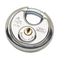 Burg Wachter  Circle 21 70 SB 70mm, Closed Shackle Stainless Steel Disc Padlock