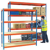 Heavy Duty Painted Additional Shelf 1500x450mm Orange/Zinc 378850