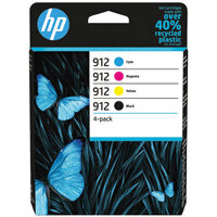 HP 912 CMYK Original Ink Cartridge Pack of 4 - HP No 912, Vibrant Colours - 6ZC74AE