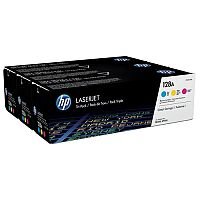 HP 128A 3-Pack Cyan Magenta Yellow Laser Toner Cartridge CF371AM HP 128A 3-Pack Cyan Magenta Yellow Laser Toner Cartridge CF371AM