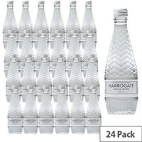 Harrogate Spring Glass Bottled Water Sparkling 330ml Pack of 24 Harrogate Spring Glass Bottled Water Sparkling 330ml Pack of 24