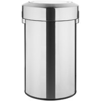 Bolero Bin with Swing Lid Brushed Steel 70Ltr