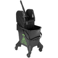 Jantex 20Ltr Tall Mop Bucket and Wringer - Black With Green Print Single Pack