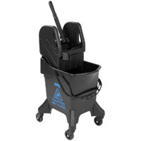 Jantex 20Ltr Tall Mop Bucket and Wringer - Black With Blue Print Single Pack