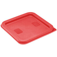 Hygiplas Square Food Storage Container Lid Red Small