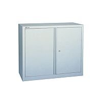 Jemini 2-Door Stationery Cupboard 914x400x1000mm 1 Shelf Grey