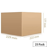 Packing Corrugated Cardboard Boxes Single Wall Strong Flat Packed 229x222x171mm Pack 25 Packing Corrugated Cardboard Boxes Single Wall Strong Flat Packed 229x222x171mm Pack 25