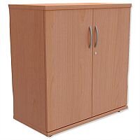 Low Cupboard with Lockable Doors W800xD420xH770mm Beech Kito Low Cupboard with Lockable Doors W800xD420xH770mm Beech Kito